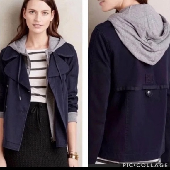 Anthropologie HEI HEI Solon Hooded Jacket Small - Picture 2 of 10